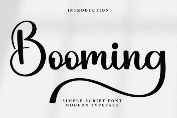 Booming Font: A Timeless Script for Editorial Design