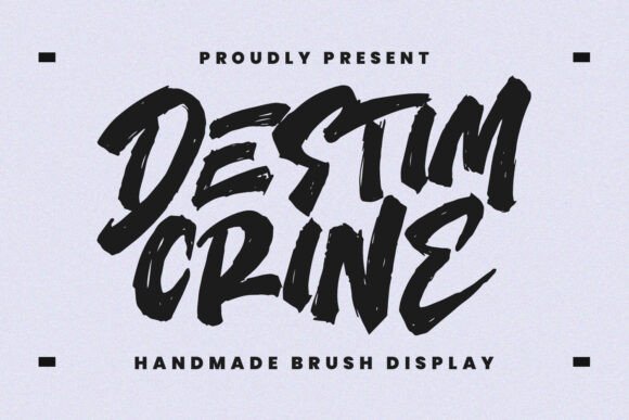 Destim Crine Font for Handmade Products