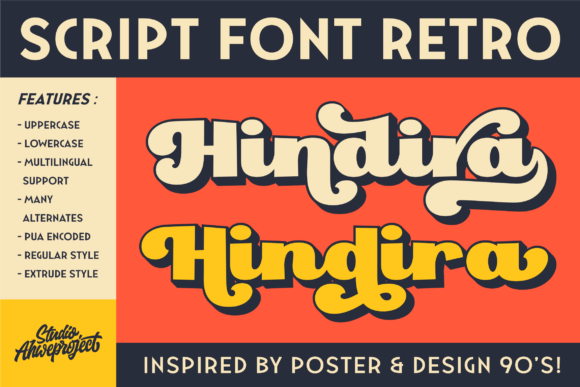 Hindira Font: Retro Script for Editorial Design