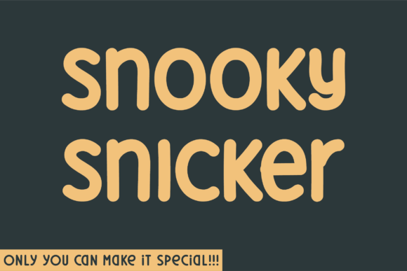 Snooky Snicker Font: A Handwritten Touch for Brand Identity