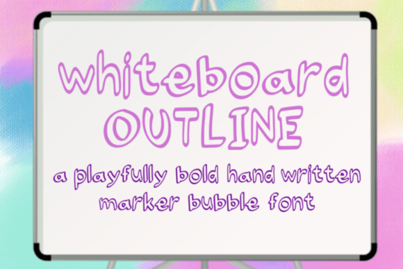 Whiteboard Outline Font for Editorial Design